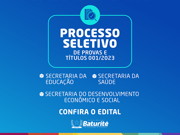 Processo Seletivo de Provas e Títulos 001/2023